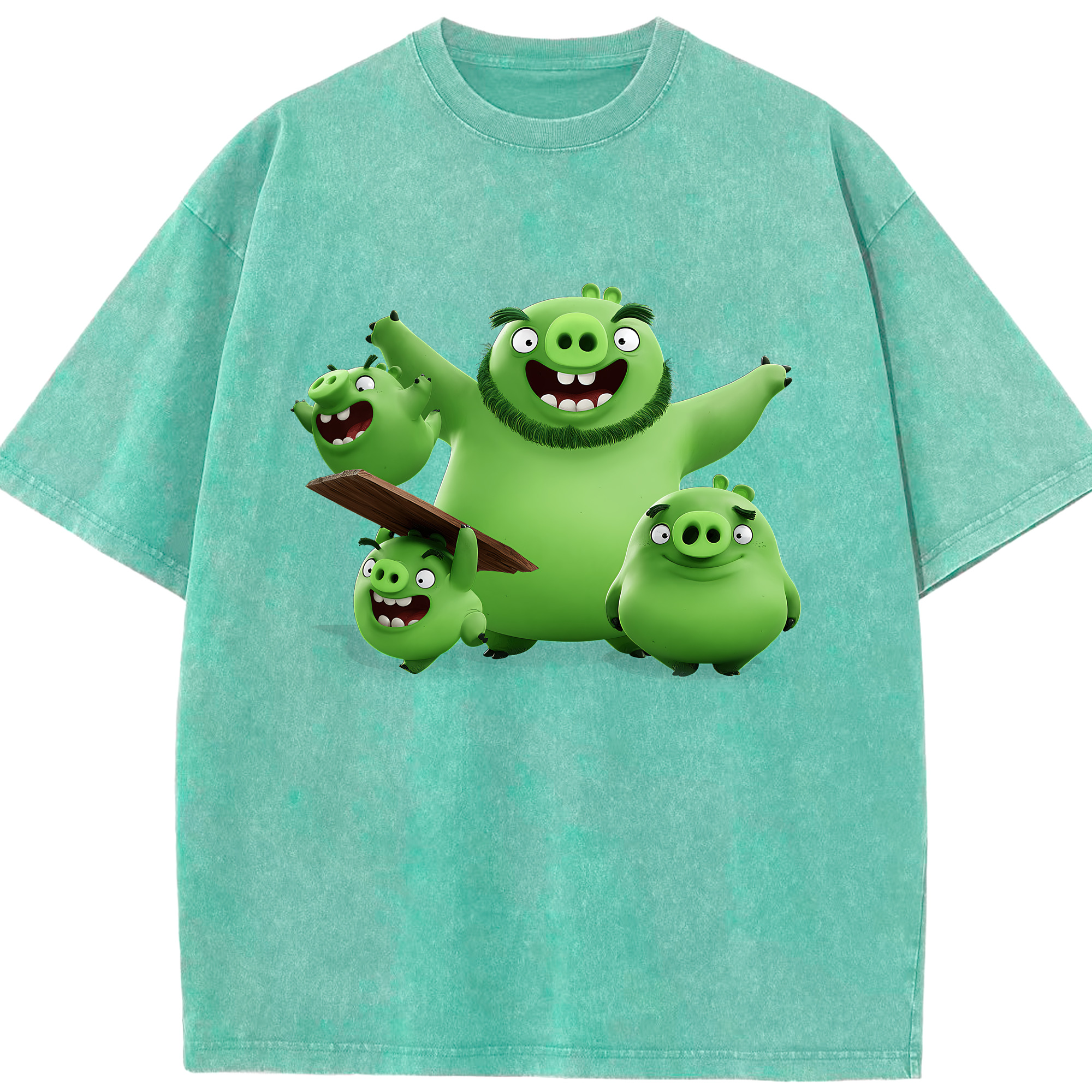（画像用） Angry Birds アングリーバード 綿100% ヴィンテージ風 半袖Tシャツ（フロントプリント）